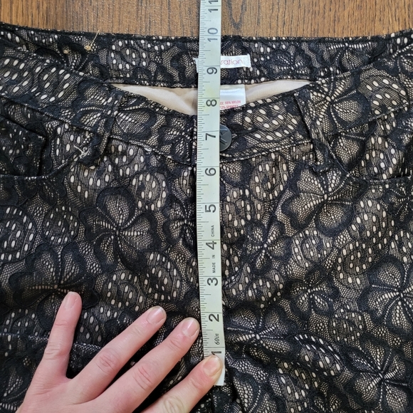 Xhilaration Black Lace Straight Leg Pants Size Junior's 7 - Picture 9 of 12